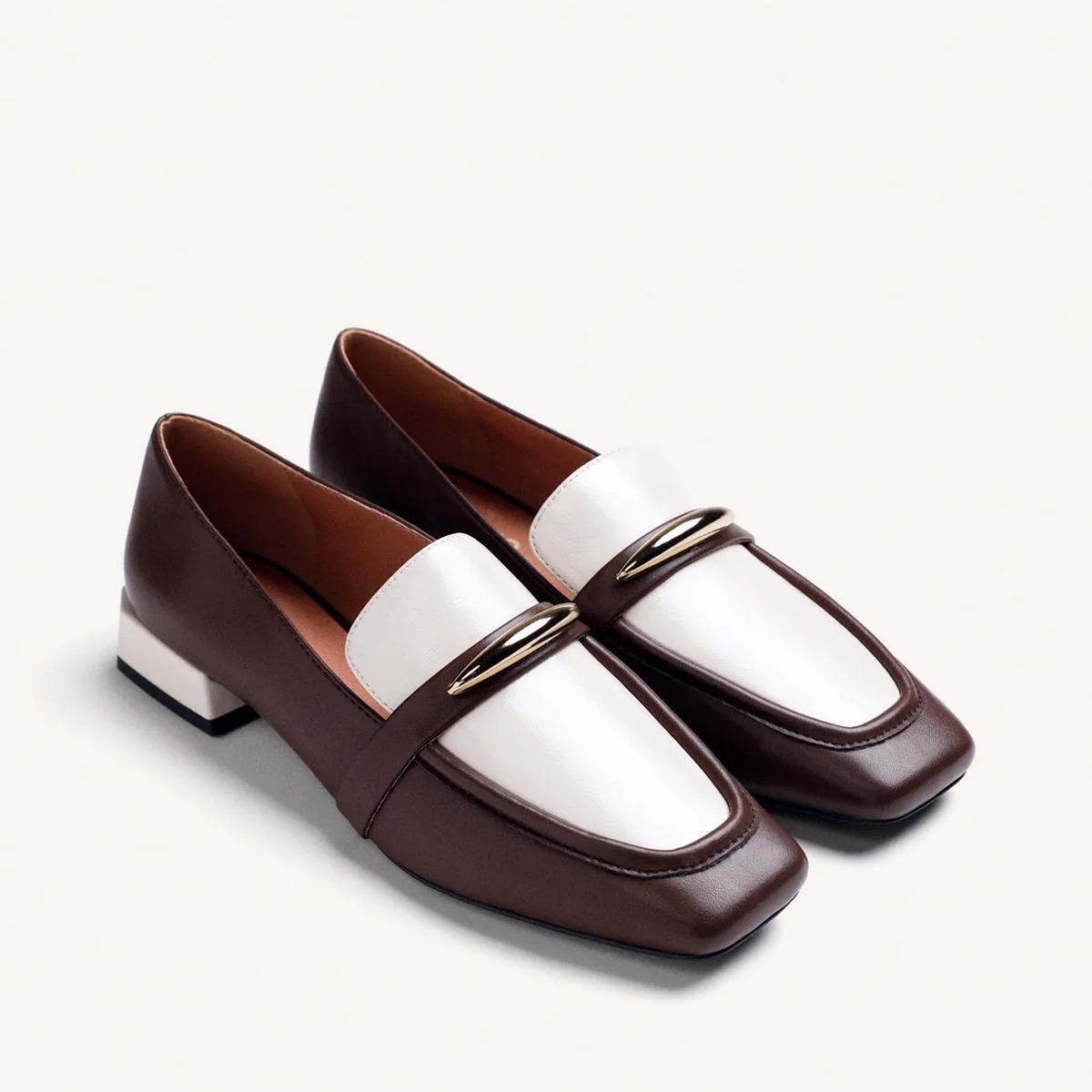 Γυναικεία loafers Gioseppo 80155 καφέ κρεμ - ζευγάρι