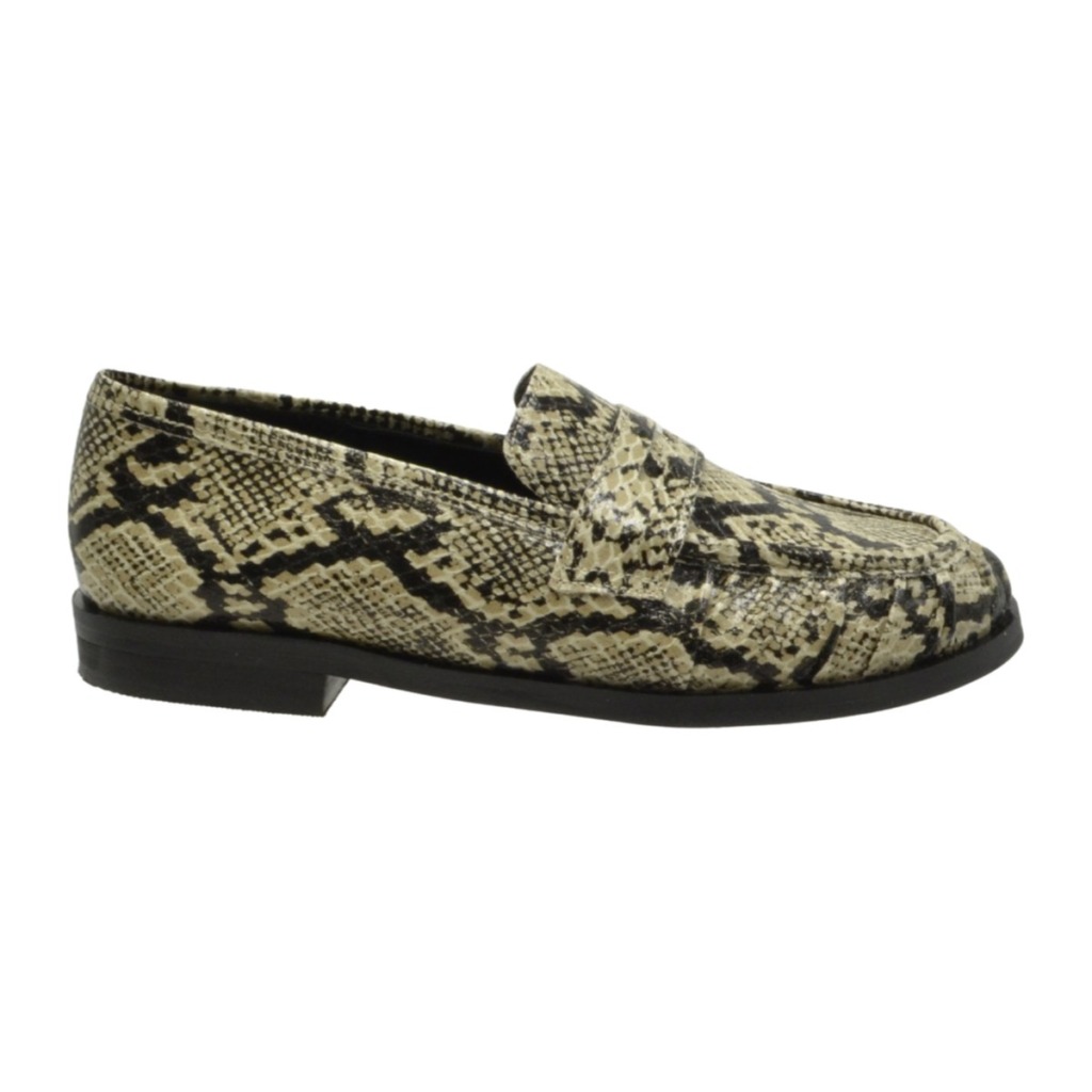 UTOPIA U98-001 γυναικείο μοκασίνι loafer μπεζ φίδι