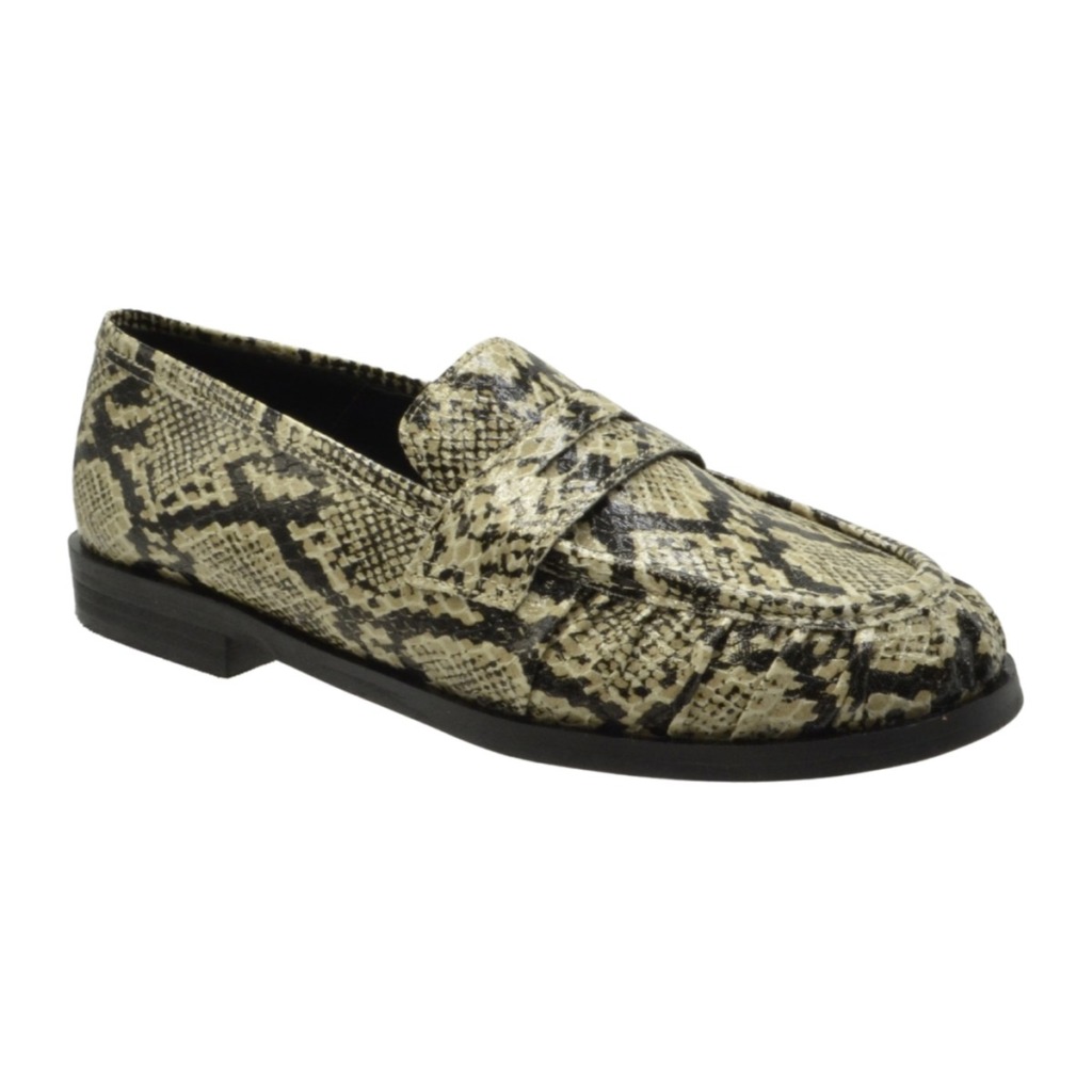 UTOPIA U98-001 γυναικείο μοκασίνι loafer μπεζ φίδι